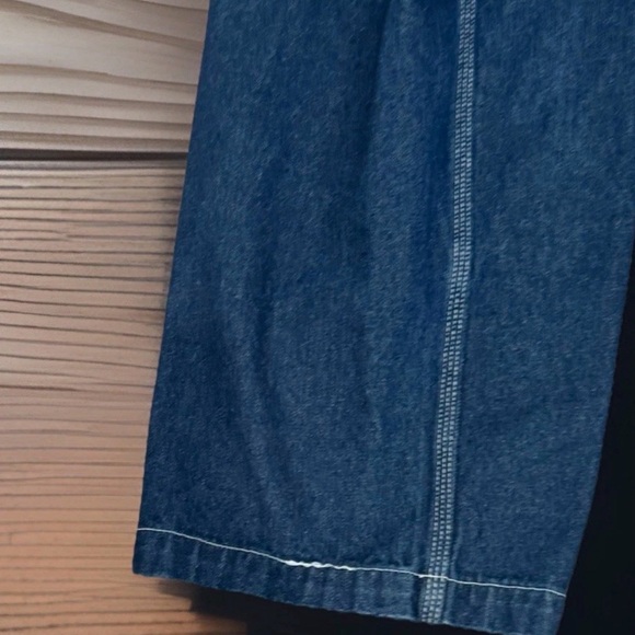 Wolverine Men's Dark Wash Denim Carpenter Bib Overalls Size Large 34 - Picture 4 of 9